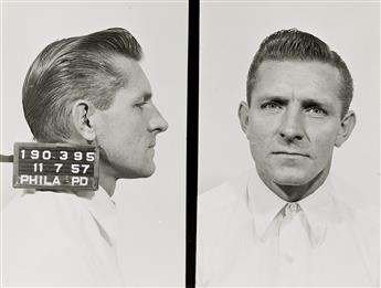 (AMERICAN CRIME) A group of more than 325 mugshots, all depicting men, from Philadelphia, Pennsylvania. 1947-59.